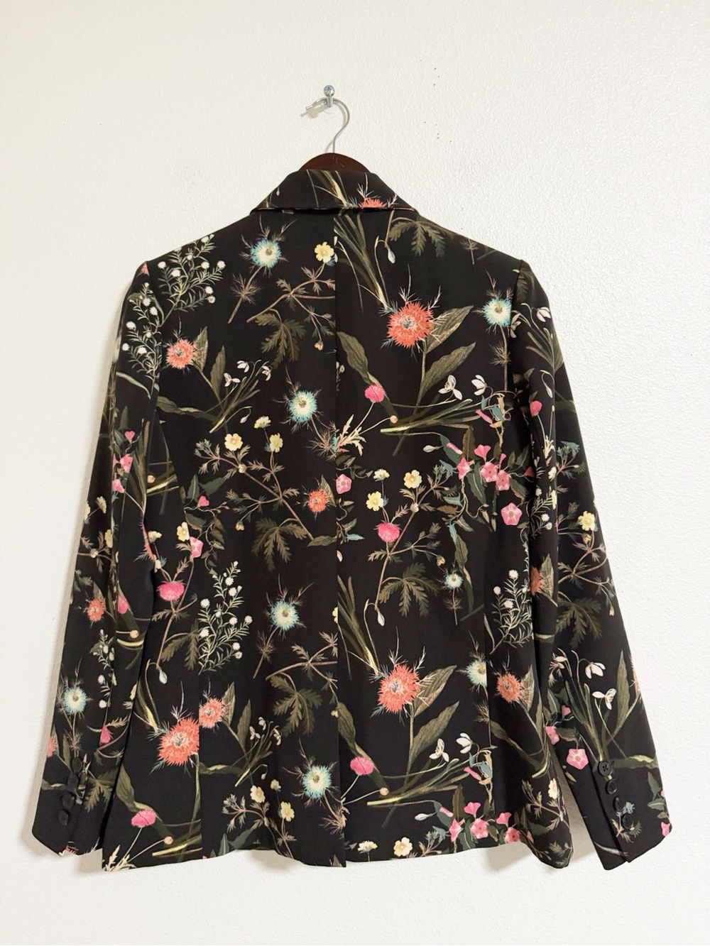 Rachel Roy Black Floral Blazer Size 8 - Picture 2 of 10